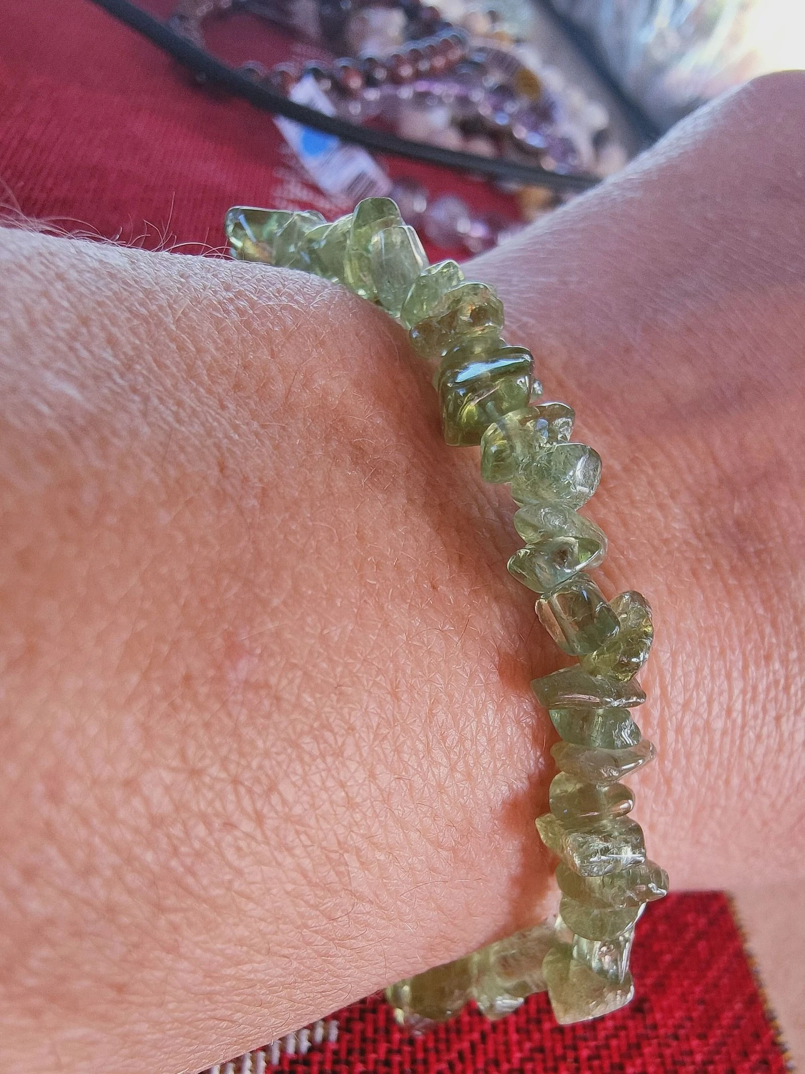 Een groene apatiet armband A – photo 3